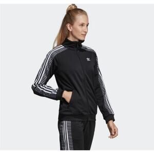 Adidas Originals Women’s Stripe Pattern Black Track Jacket DU9879 NEW NWT Small